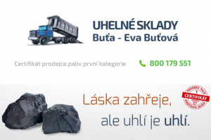 Uhelné sklady Buťa - Eva Buťová - prodejce uhlí pro Karlovarsko a Chomutovsko
