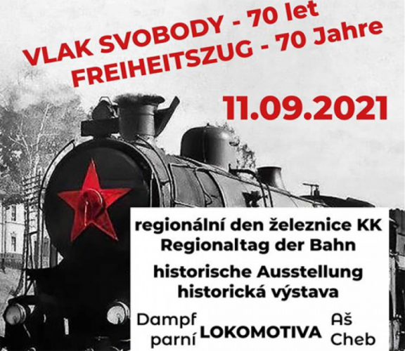 Regionální den železnic v Aši připomene Vlak svobody, návštěvníci se svezou párou