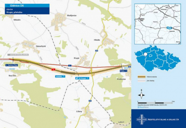 ŘSD: výstavbu nových dvou úseků dálnice D6 plánujeme zahájit ke konci roku 2022 u Hořoviček a Hořesedel